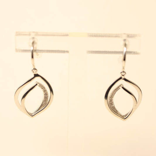 18KT wit gouden hangoorbellen 056522A