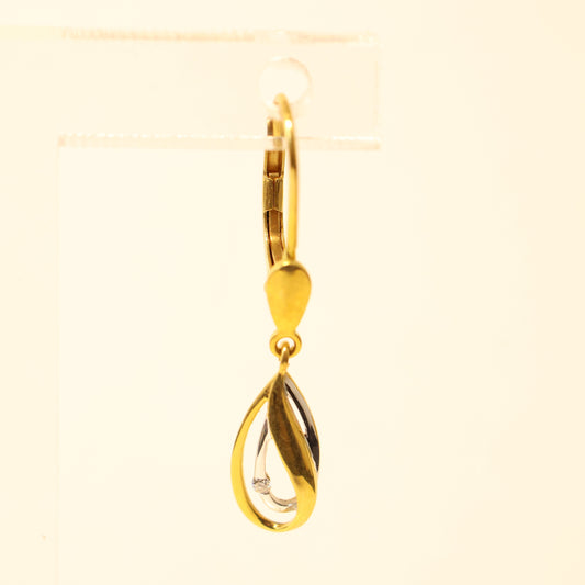 18KT gouden hangoorbellen 056887A