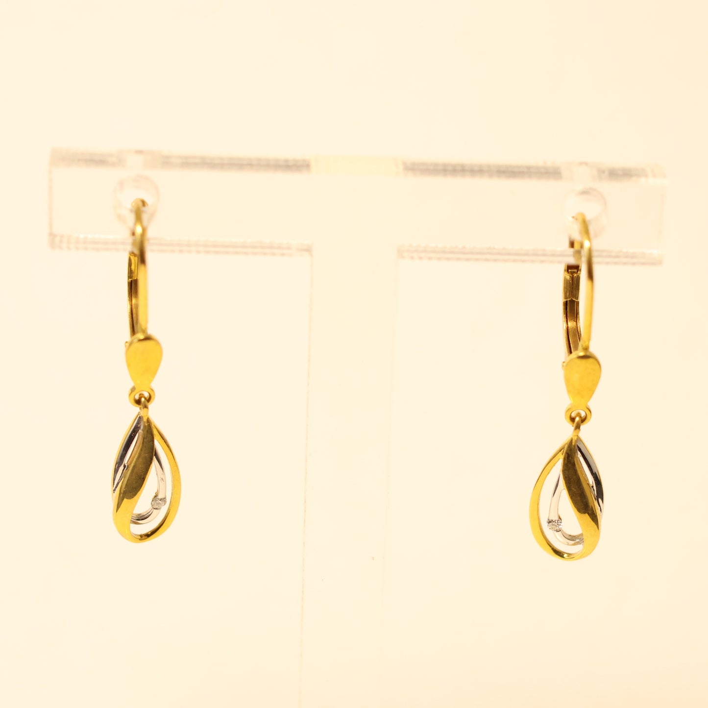 18KT gouden hangoorbellen 056887A