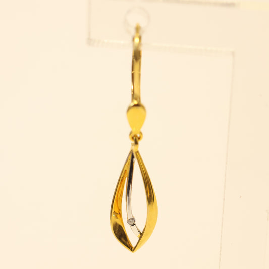 18KT gouden hangoorbellen 062043A