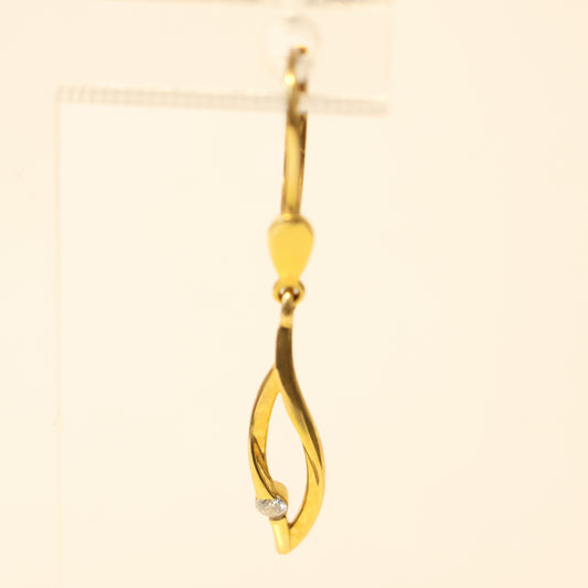 18KT gouden hangoorbellen 054364A