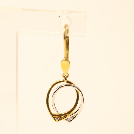 18KT gouden hangoorbellen 058765A