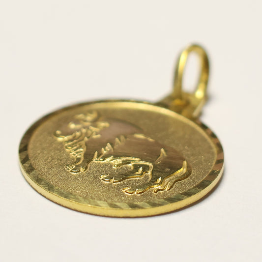 Tresor plaqué sterrenbeeld ronde hanger stier