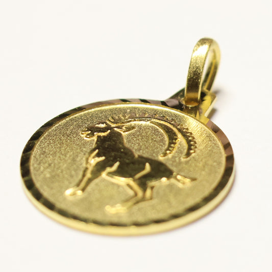 Tresor plaqué sterrenbeeld ronde hanger steenbok