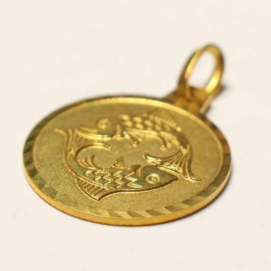 Tresor plaqué sterrenbeeld ronde hanger vissen