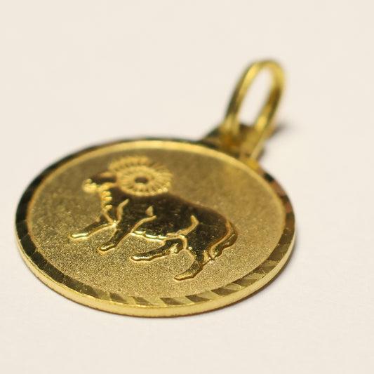 Tresor plaqué sterrenbeeld ronde hanger ram