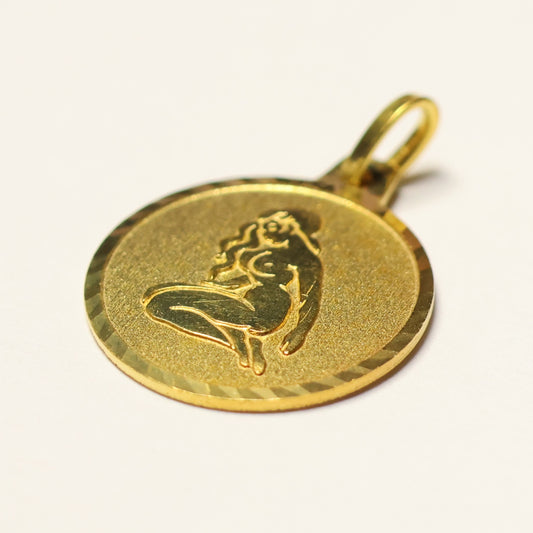 Tresor plaqué sterrenbeeld ronde hanger zeemeermin