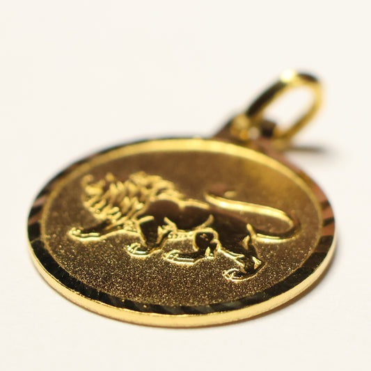 Tresor plaqué sterrenbeeld ronde hanger leeuw