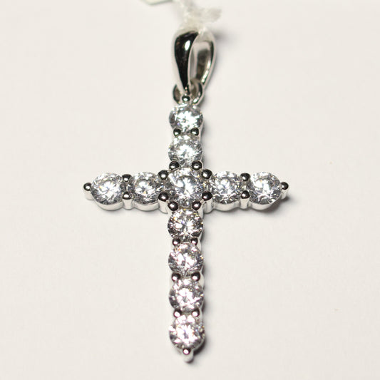 My imenso ODM zilveren kruis zirconium 18mm 70326101