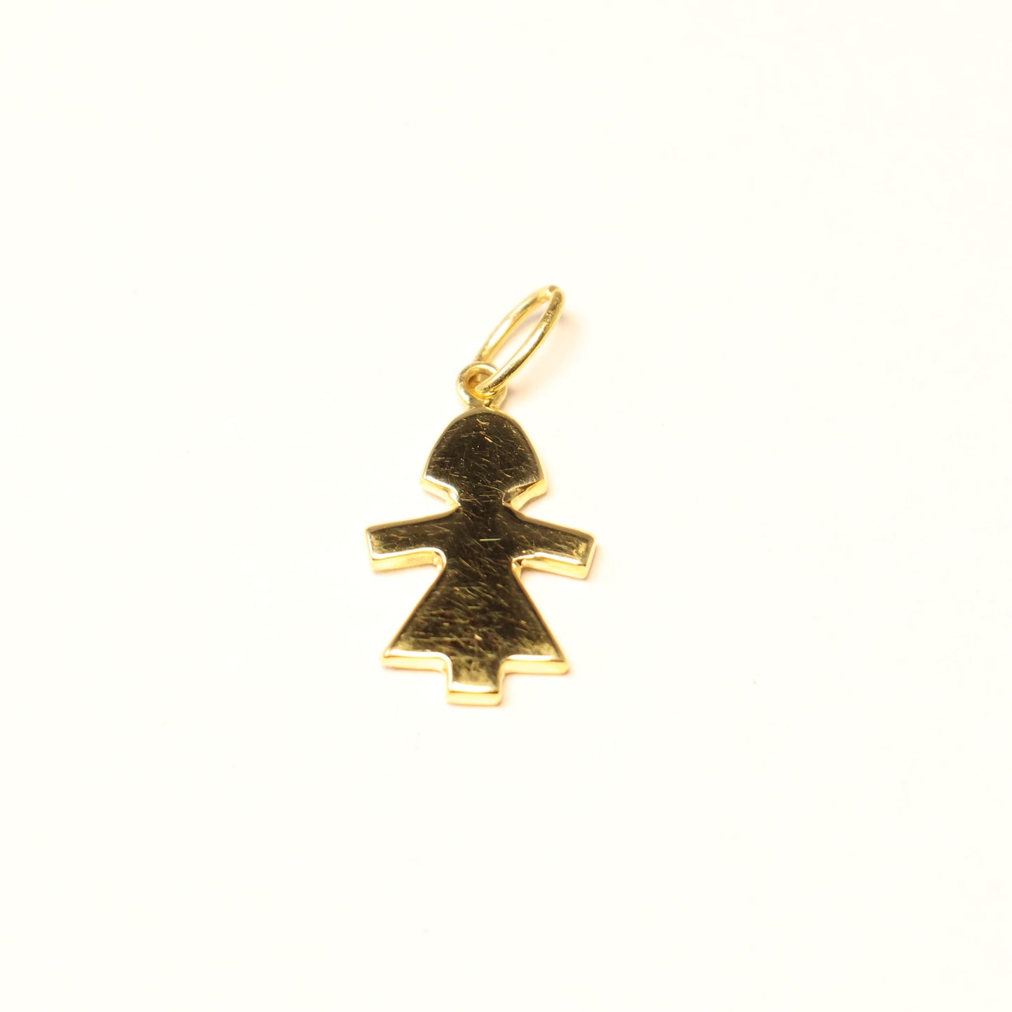 18Karaat geel gouden hanger vrouwelijk poppetje 053400