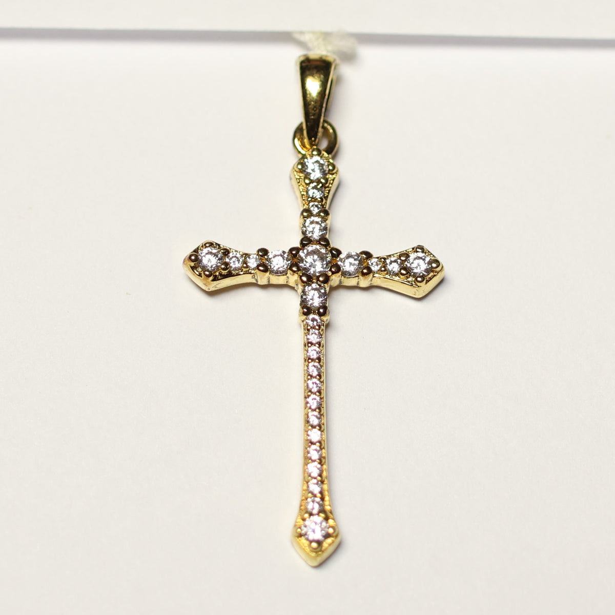 My imenso ODM vergulde zilveren Christelijk kruis hanger 33695