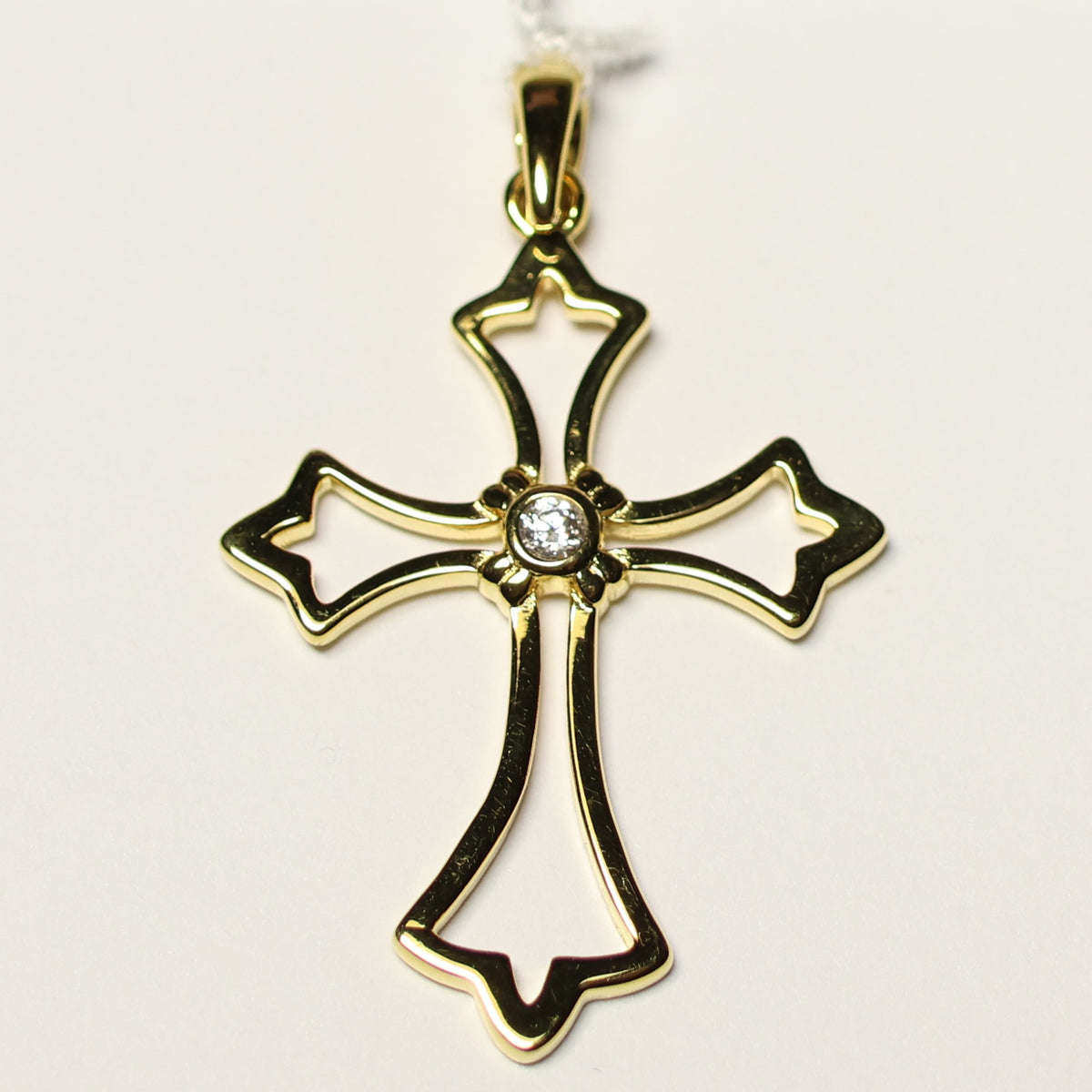 My imenso ODM 18 karaat vergulde zilveren christelijk kruis 28mm 70321111