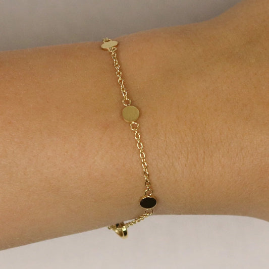 Boccia titanium armband 6/03049-02 goudkleurig