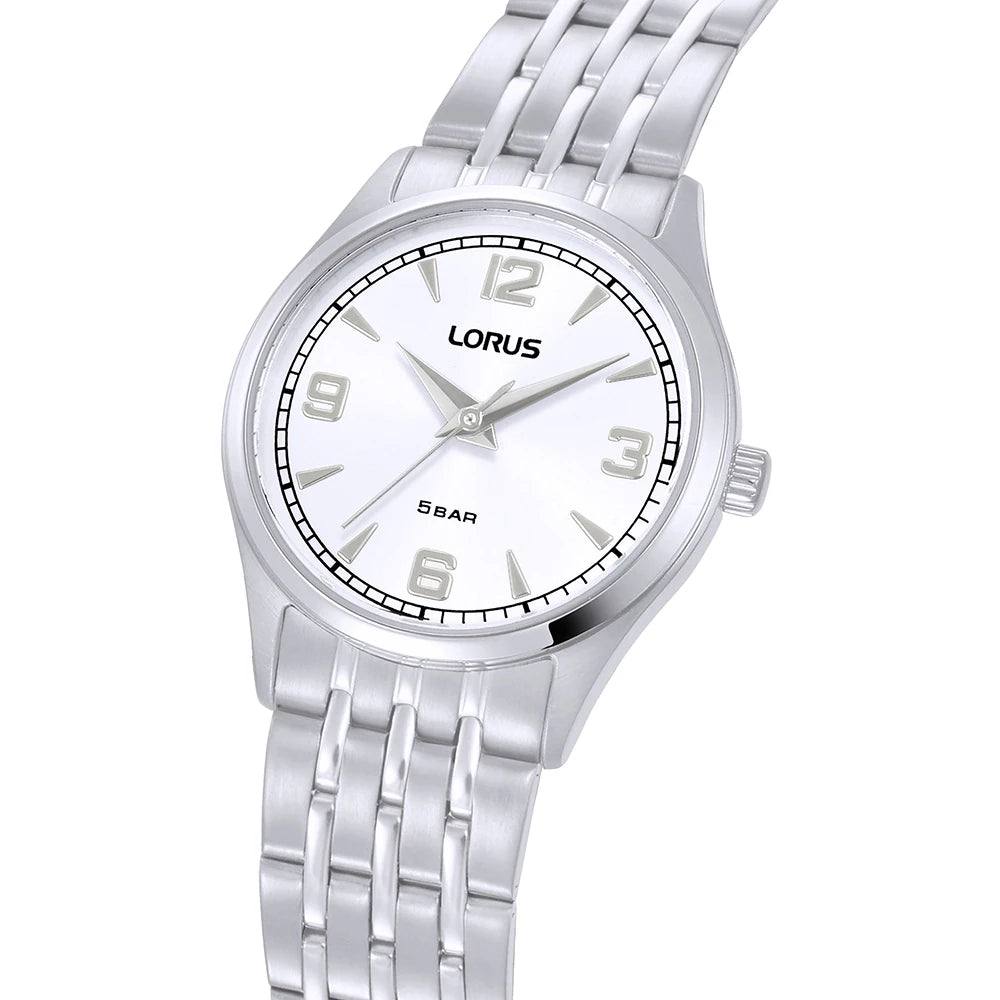 Lorus dameshorloge RG205ZX9 stalen band Arabische cijfers 27mm