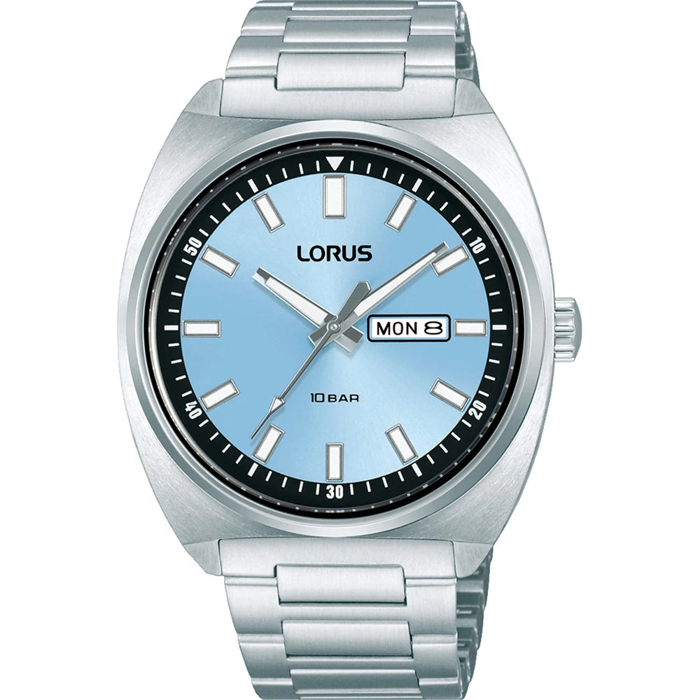 Lorus RH317BX9 herenhorloge retro blue sport dag-datum