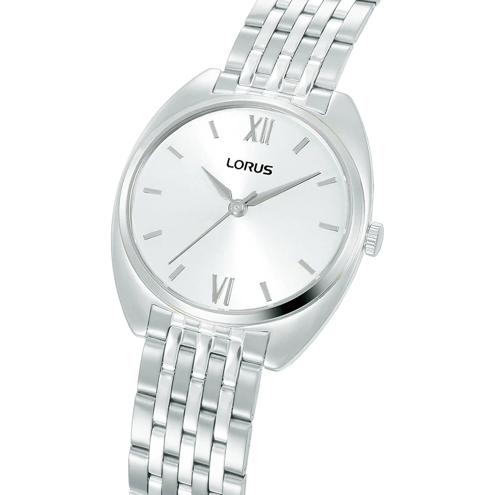 Lorus dameshorloge RH841CX9 stalen band Romeinse cijfers 30mm