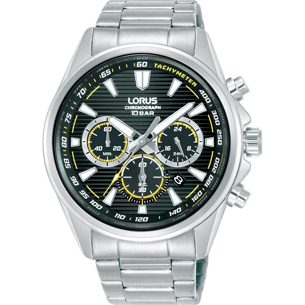 Lorus RT319LX-9 herenhorloge roestvrijstalen chronograaf datum