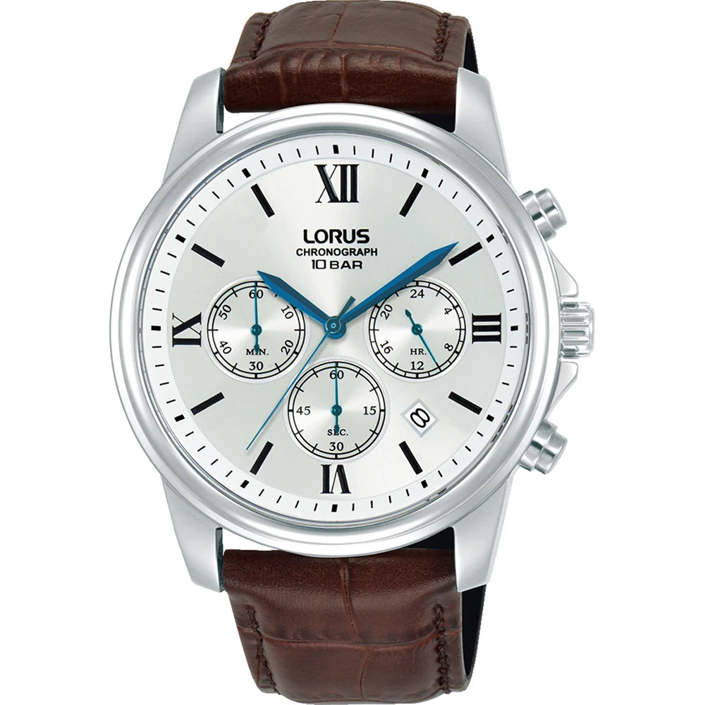 Lorus RT343LX-9 herenhorloge leren band chronograaf datum