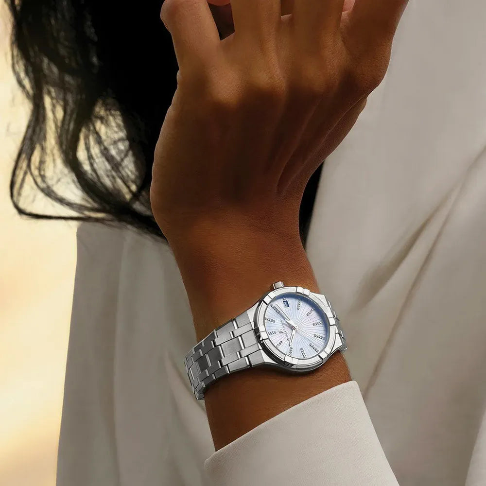 Maurice Lacroix AIKON Quartz Date 35mm MOP Diamonds AI1106-SS002-170-1
