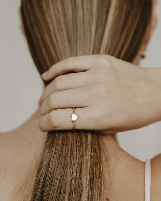 Naiomy Silver vergulde zilveren hartjes ring N5I56