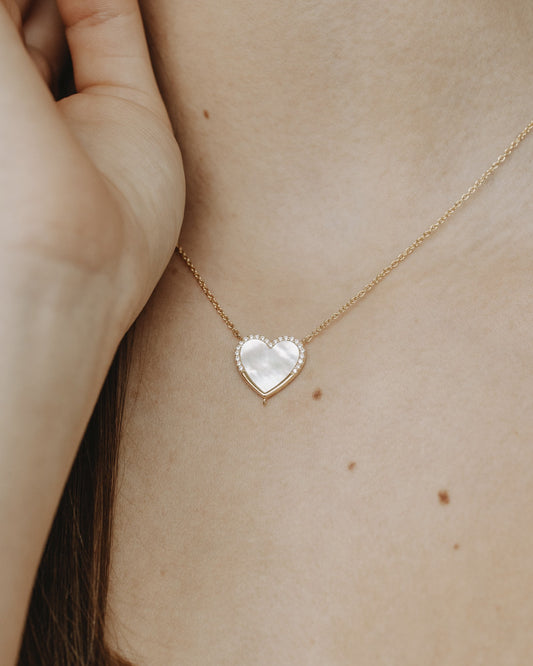 Naiomy Silver vergulde zilveren ketting met Hartje N5I60
