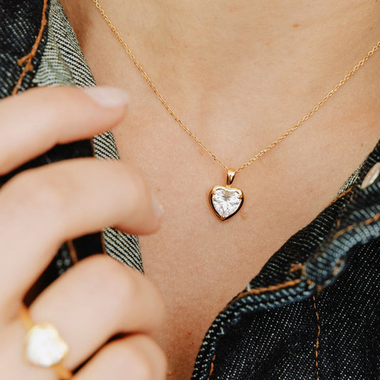 Naiomy zilveren ketting met hartje hanger N5M68