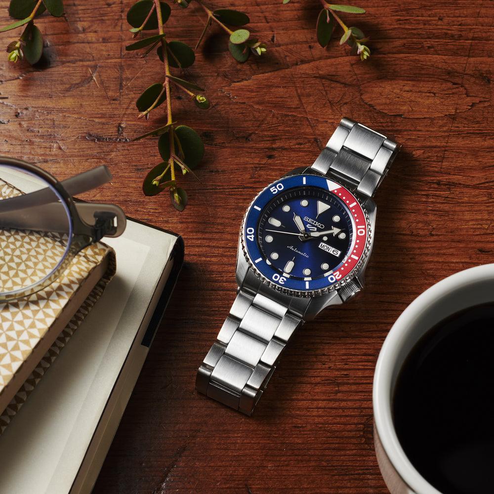 Seiko 5 Sports SRPD53K1 Pepsi-rand Heren Horloge