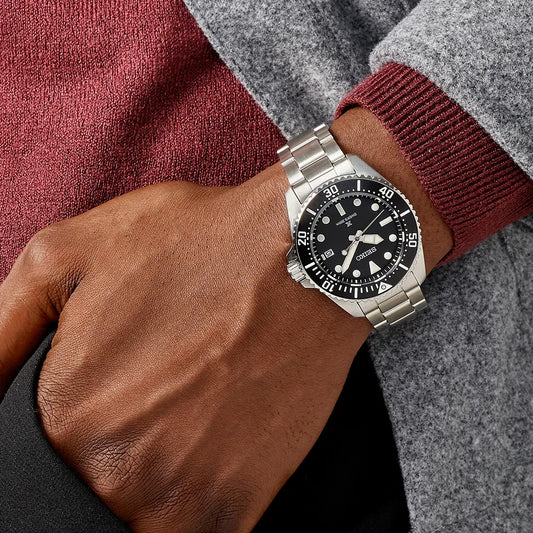 Seiko Sea SNE597P1 Prospex Duikhorloge zwart Solar met datum