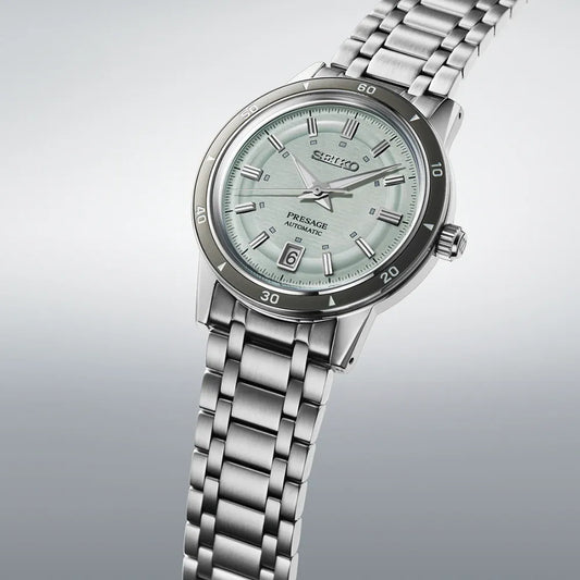 Seiko Presage herenhorloge SRPL71J1 automatic retro mint green