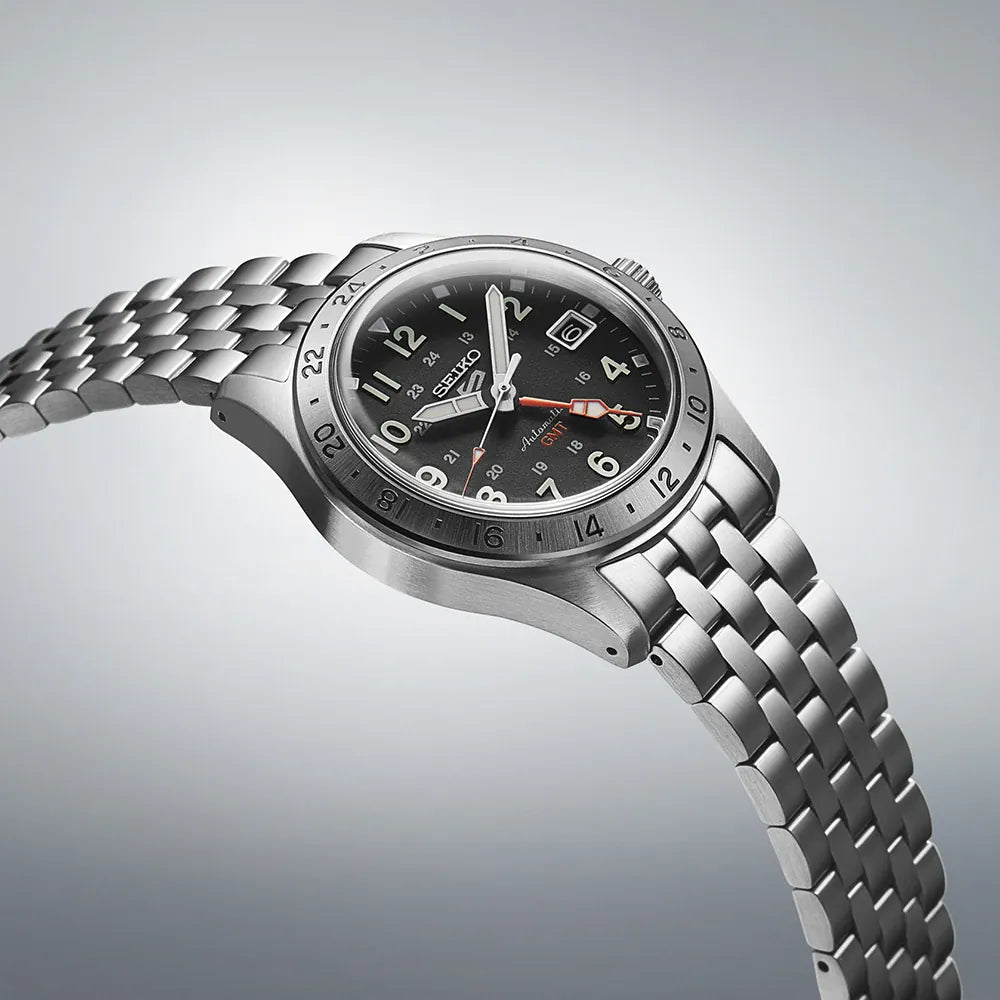 Seiko GMT 5 Sports SSK023K1 zwarte wijzerplaat/Arabische cijfers Horloge