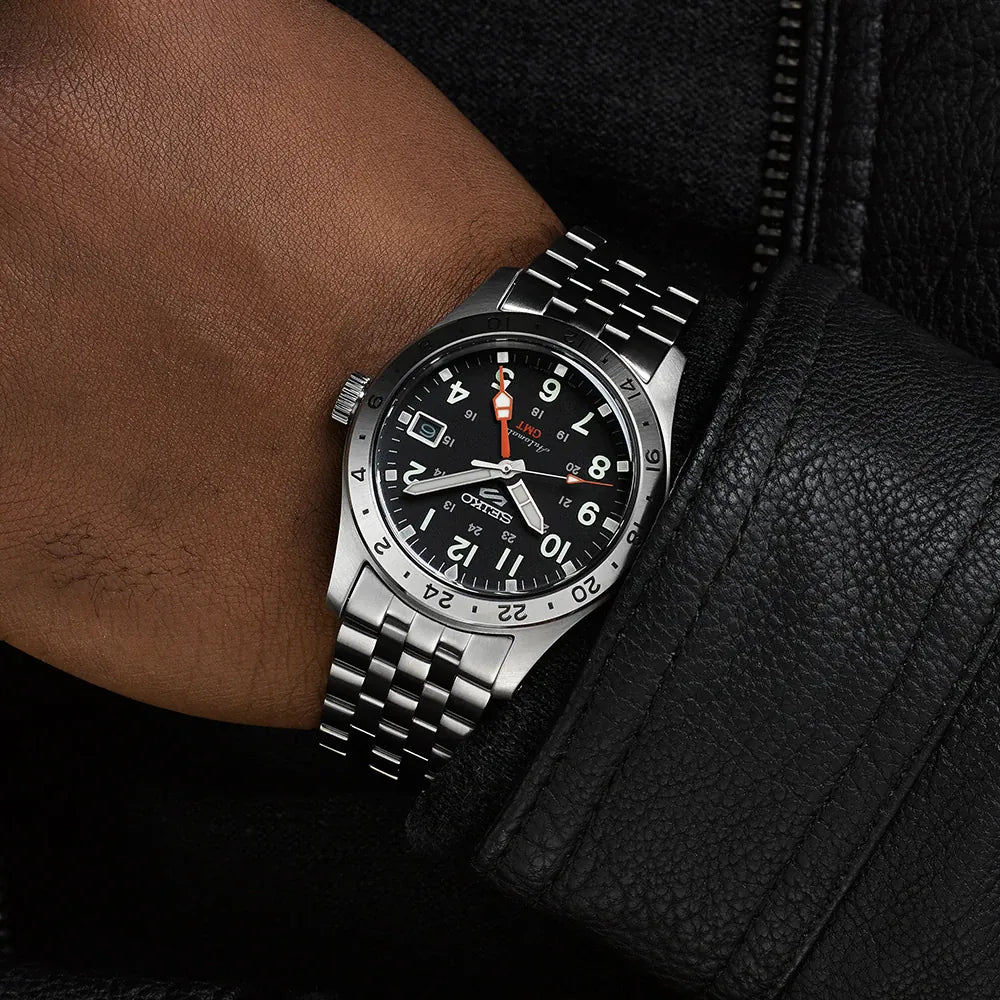 Seiko GMT 5 Sports SSK023K1 zwarte wijzerplaat/Arabische cijfers Horloge
