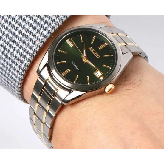 Seiko titanium heren horloge SUR377P1