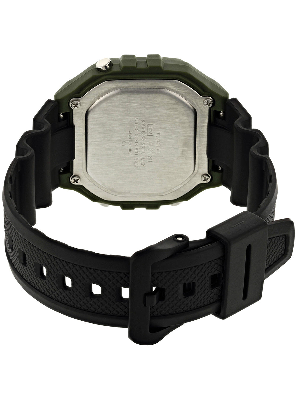 Casio Basic W-218H-3AVEF herenhorloge achterant