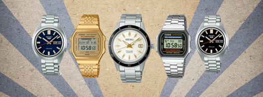 Banner voor het blog artikel  de comeback van retro horloges