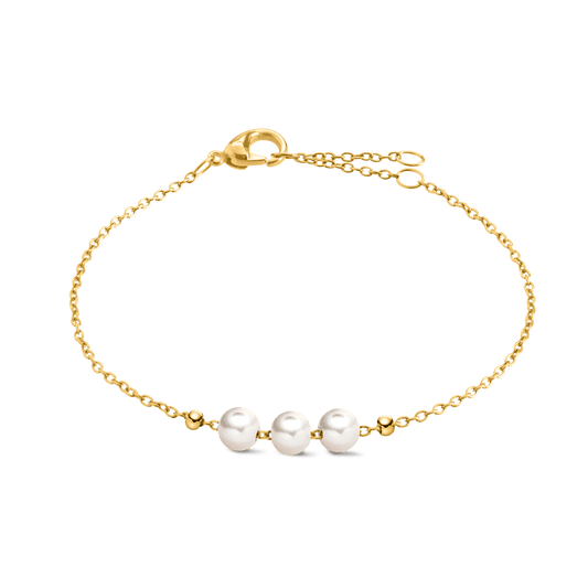 Boccia titanium parel armband 6/03072-02 goudkleurig