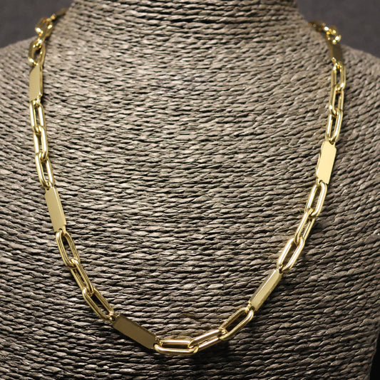 Semi-precious stone necklace combination chalcedony-rock crystal-agate-lapis lazula with silver clasp 