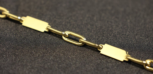 Roestvrij Stalen Armband lange ovalen & volle schakels RY313a