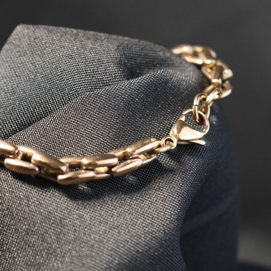 Roestvrij Stalen Armband rosé schakels RY159