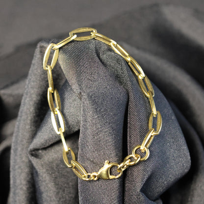 Roestvrij Stalen Armband kleine gele schakels RY317