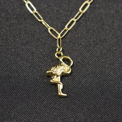Roestvrij Stalen Halsketting met Flamingo hanger