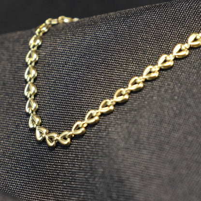 Roestvrij Stalen fijne gele fantasie hartjes Armband