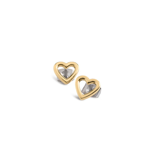 Boccia titanium oorbellen 6/05029-02 gouden hartjes