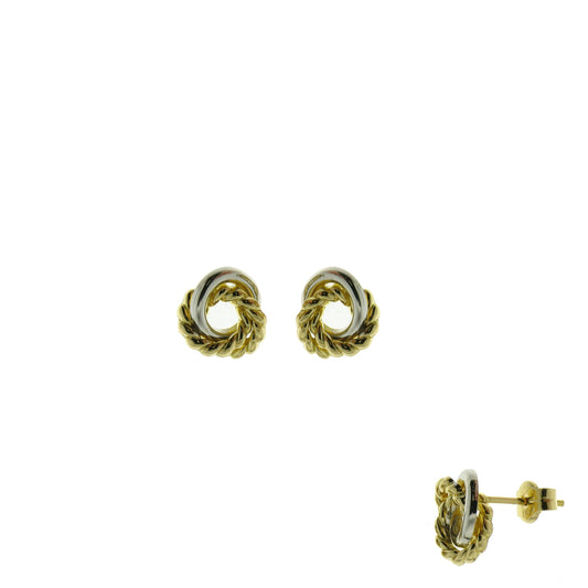 18KT gold flower earrings 065829 