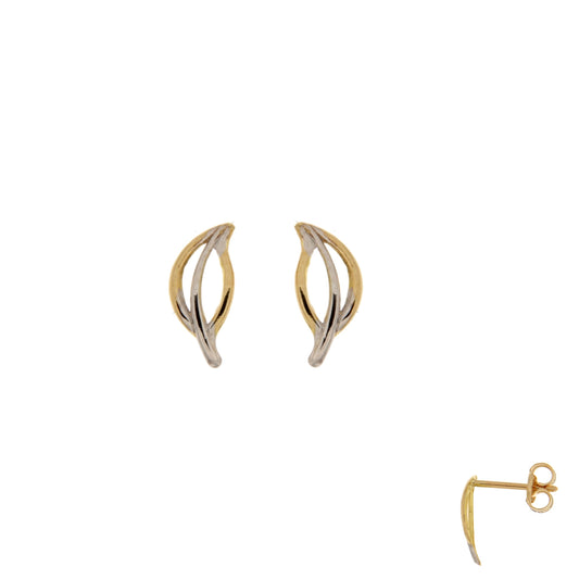 18kt yellow gold earrings with pearl 068250P 