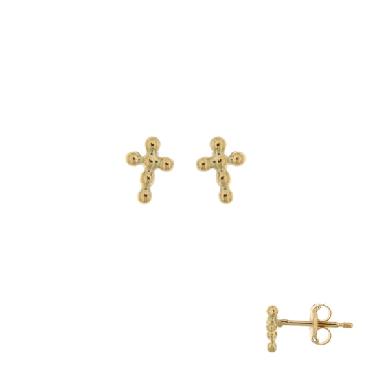 18KT gold butterfly earrings 065840 