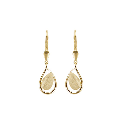 18KT yellow gold dangling earrings 066679 