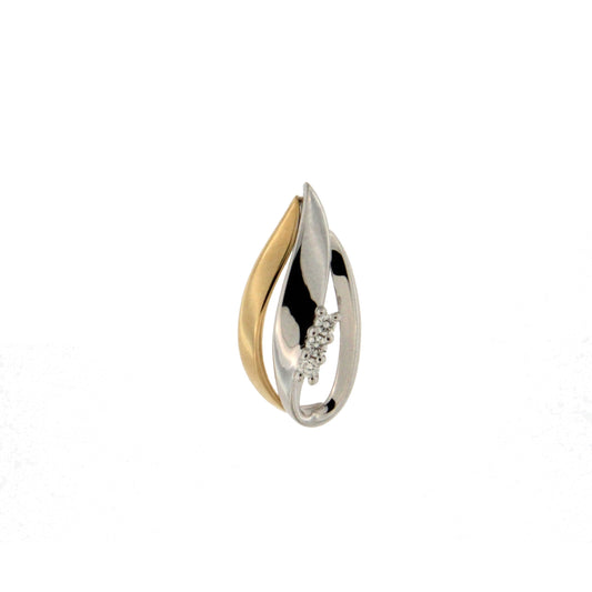 18KT yellow gold pendant with emerald and brilliant 067215/EA 