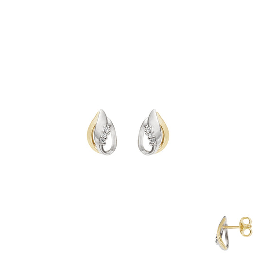 18kt yellow gold earrings with pearl 068250P 