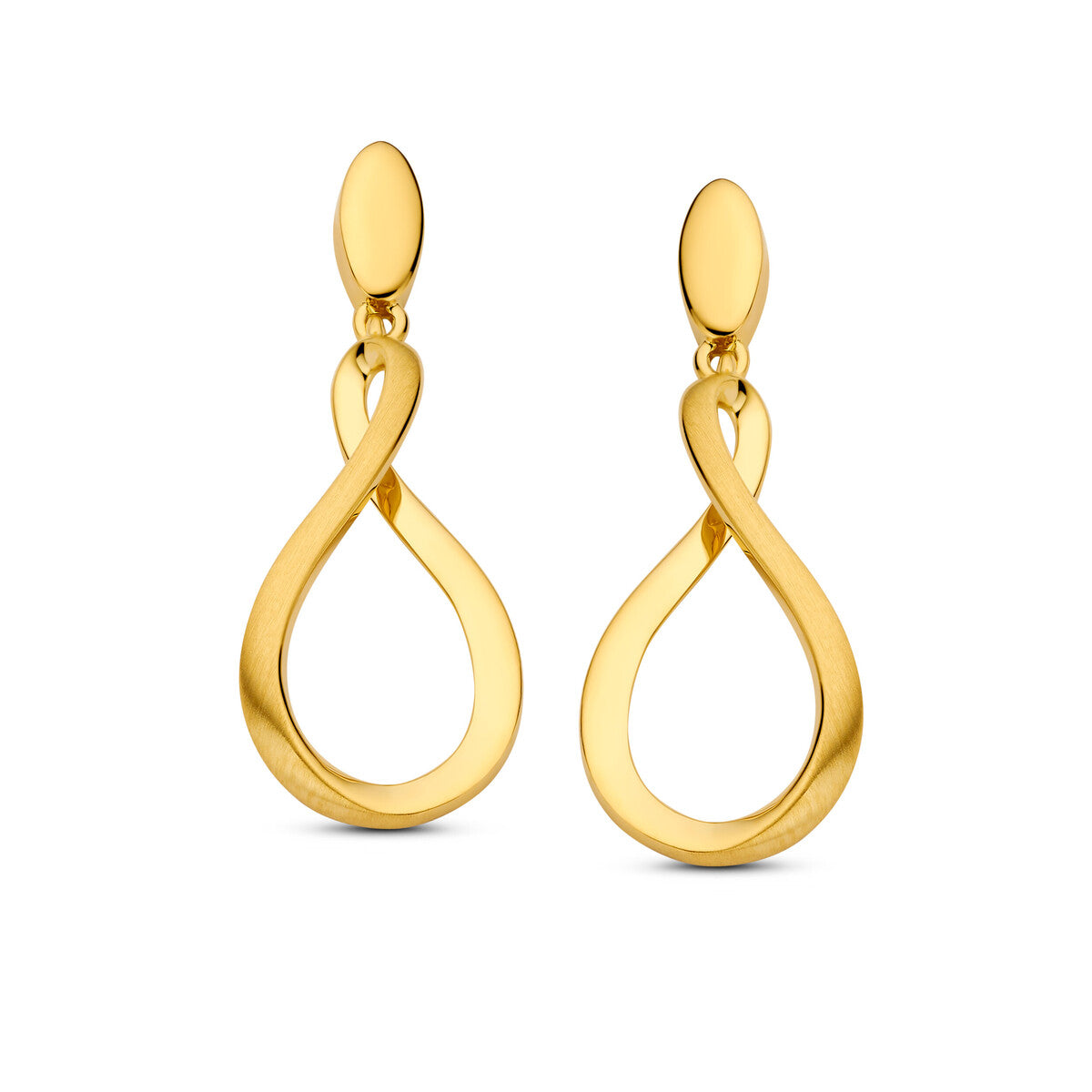 18KT gold dangle earrings 068214 