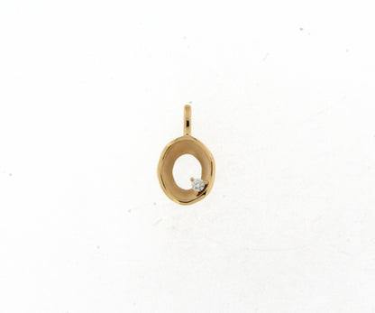 18kt geel gouden hanger met briljant 069521/A